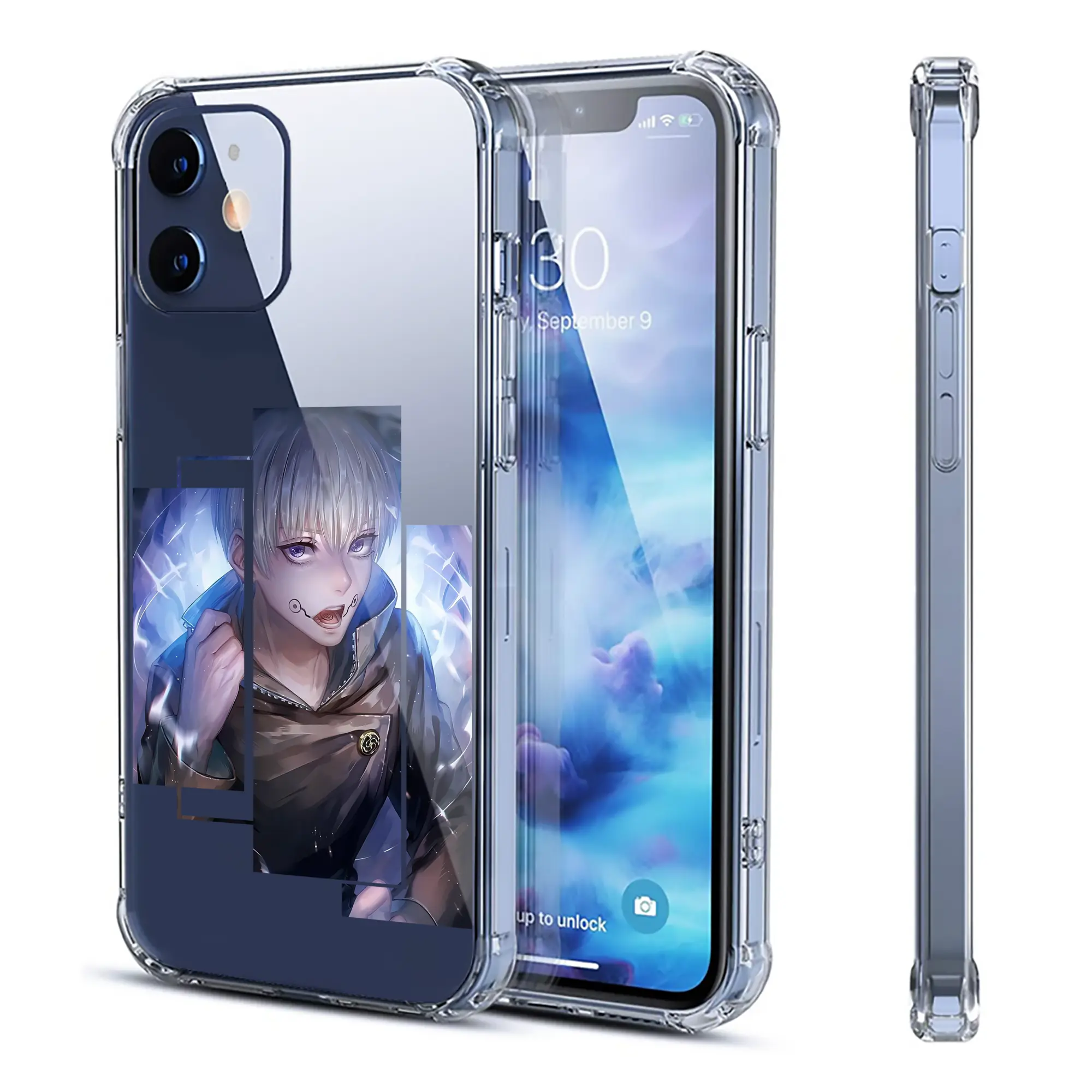 呪術廻戦 グッズ,狗巻 棘 - IPhone 12シリーズ対応 ・ 透明スマホケース ・ クリアソフトケース ・ TPU素材 ・ 耐衝撃 ・ 高密着 ・ 防汚 防指紋 ・ 簡単着脱